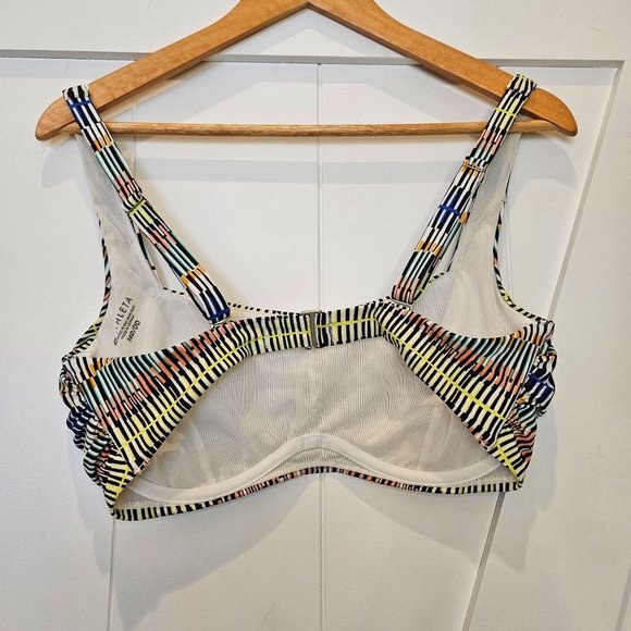 Athleta WOMEN'S PRISMATIC BIKINI TOP MULTICOLOR BRA SIZE 36D 36DD - Picture 2 of 7